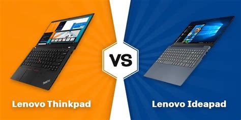 compare lenovo thinkpad and ideapad