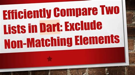 Compare Lists Dart