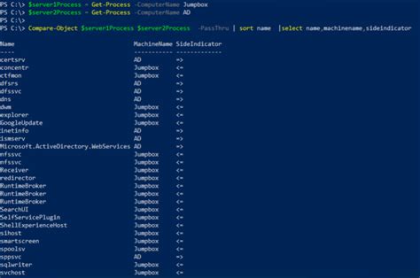 compare lists powershell