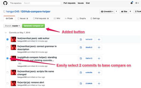Compare Tags On Github