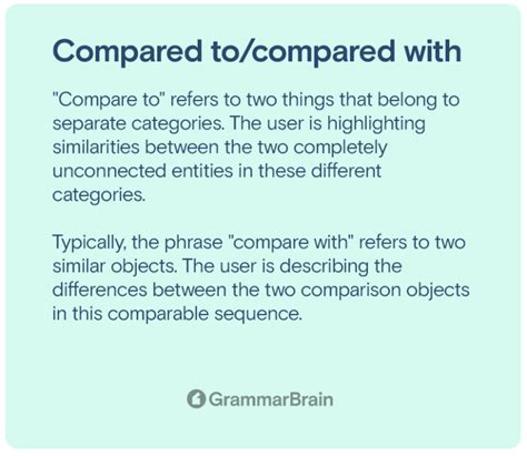 compare to compare with examples