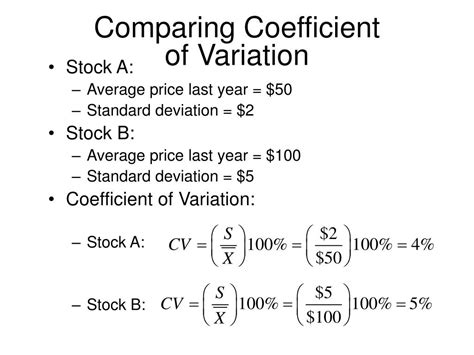 comparing coefficient of variation