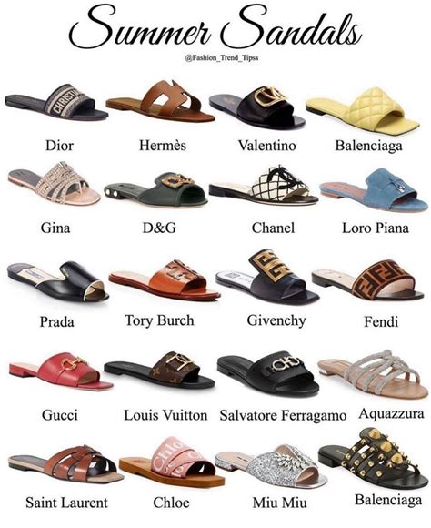 comparing designer sandals styles