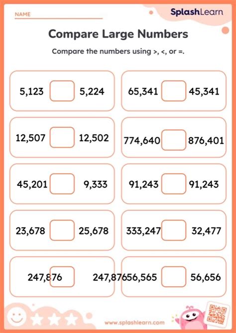 Comparing Numbers Printable Game 5Th Grade