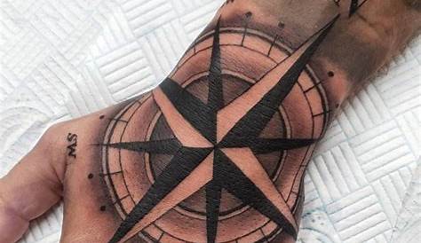Hand Tattoo Compass Rose By Mexcellentme Hand Tattoos For Guys Hand Tattoos Rose Hand Tattoo
