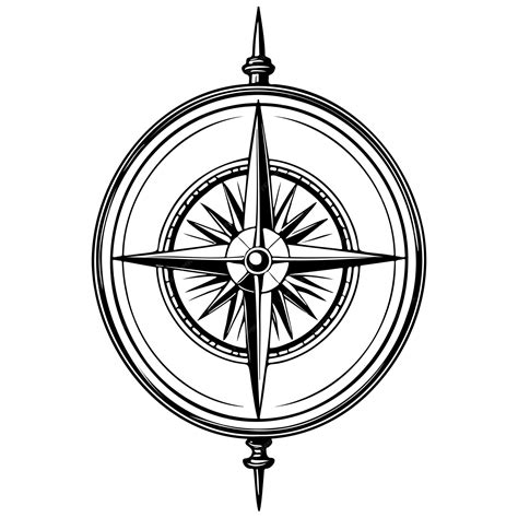 Compass Drawing Outline