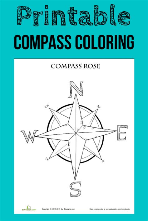 Compass Rose Printable For Kids