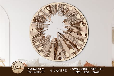 Download compass-map-multilayer-laser-cut-files SVG