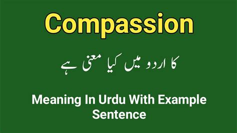 compassion in action meaning in urdu