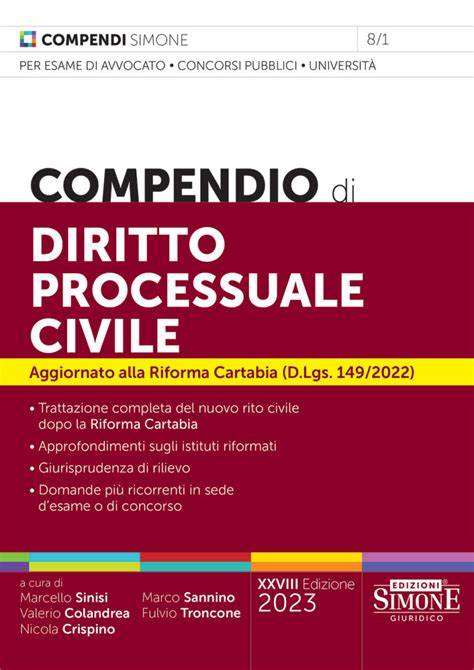 Must See Compendio Diritto Processuale Civile Updated