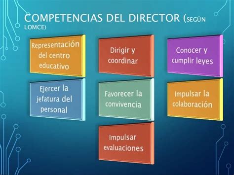 competencias de un director escolar