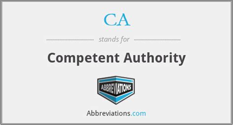 competent authority meaning in english