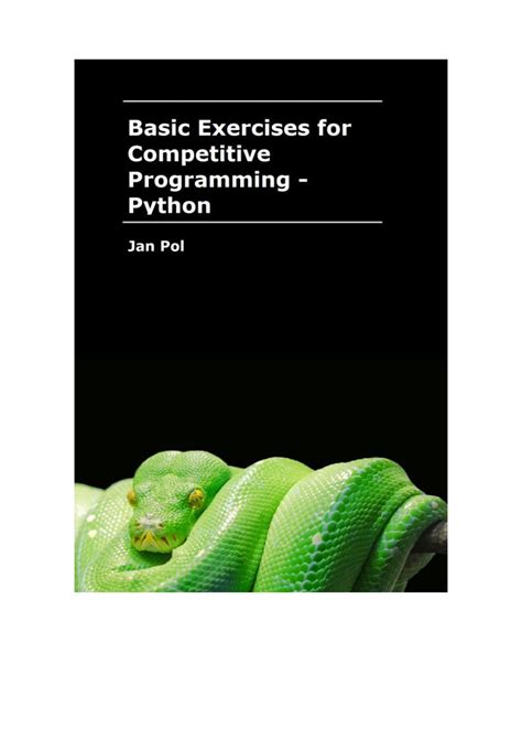 competitive programming in python book pdf