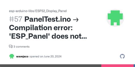 compilation error 'arduino esp32 panel' does not name a type