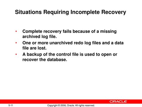 Complete And Incomplete Recovery In Oracle