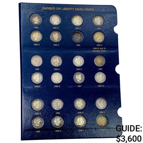 Complete Barber Dime Collection