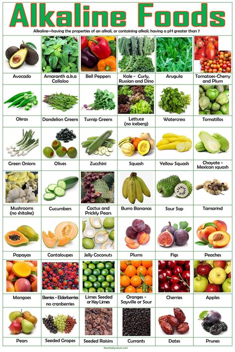 complete list alkaline foods