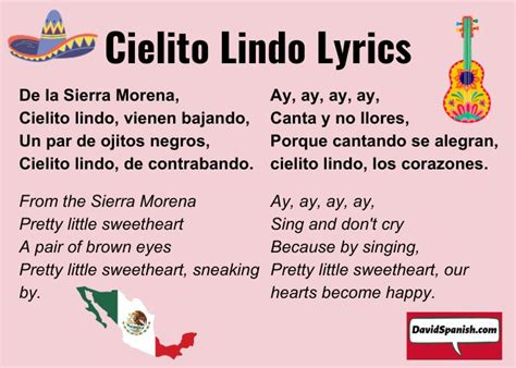 complete lyrics of cielito lindo song