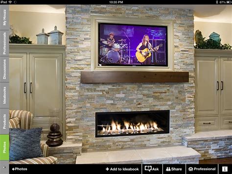 complete media wall with fireplace and tv