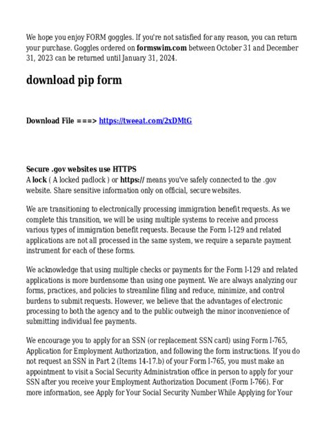 complete pip form online