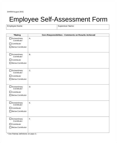complete self assessment form