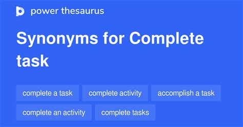complete task on time synonym