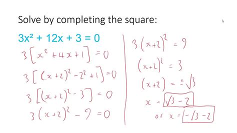 completing square when a is not 1