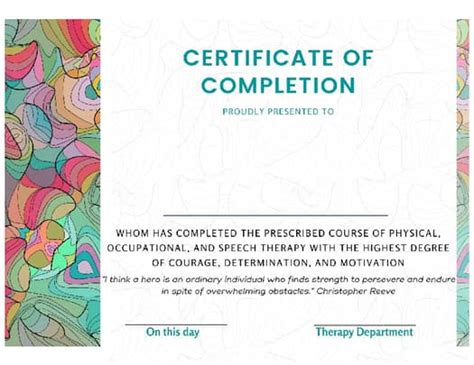 completion of treatment