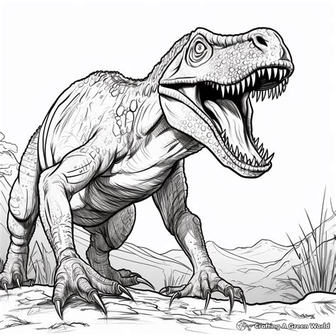Complex Coloring Pages Dinosaur