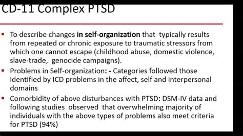 complex ptsd icd 10 code