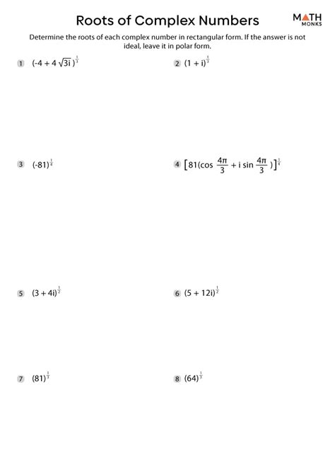 Complex Roots As Further Maths Worksheet
