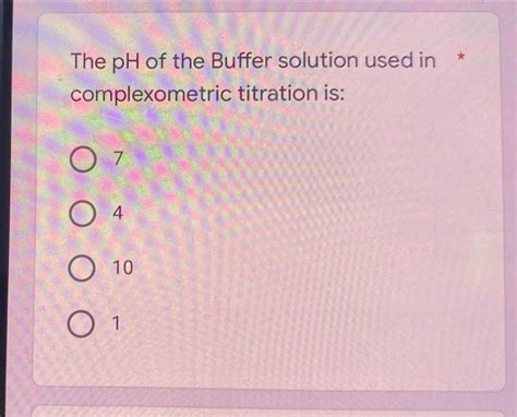 Complexometric Titration Buffer Solution