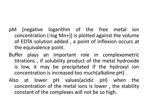 Complexometric Titration Buffer Solution Role