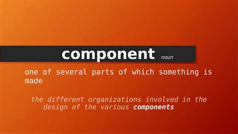 components meaning