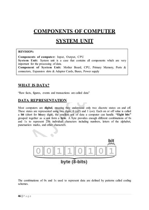 Components Of A Computer System Unit Pdf