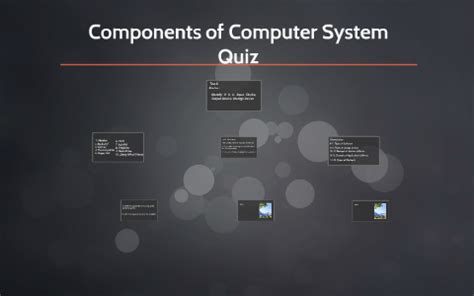 Components Of Computer System Quiz
