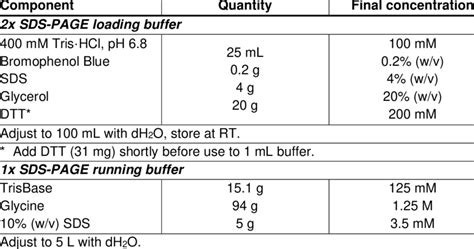 components of sds page buffer
