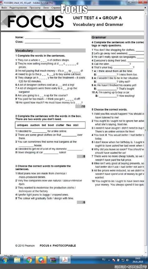 Components of Test Group A Answers Image