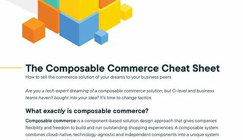 Composable Commerce Cheat Sheet
