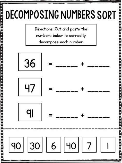 composing and decomposing numbers worksheet 3rd grade