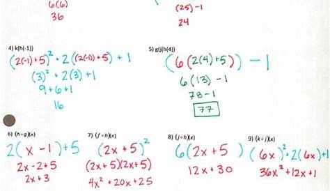 Composite Functions Questions Pdf 32 Composition Of Worksheet Support Worksheet