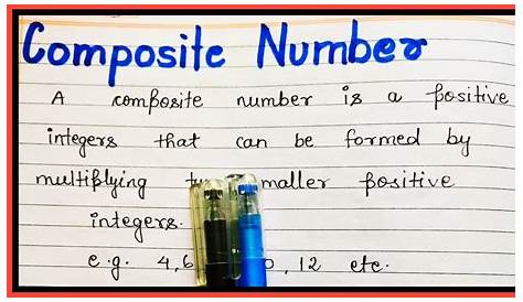 Composite Numbers Definition Factors And Prime And