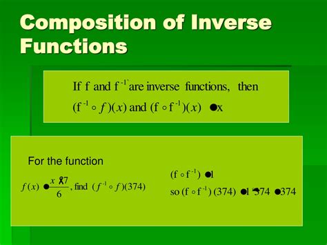 Composition Of Function And Its Inverse