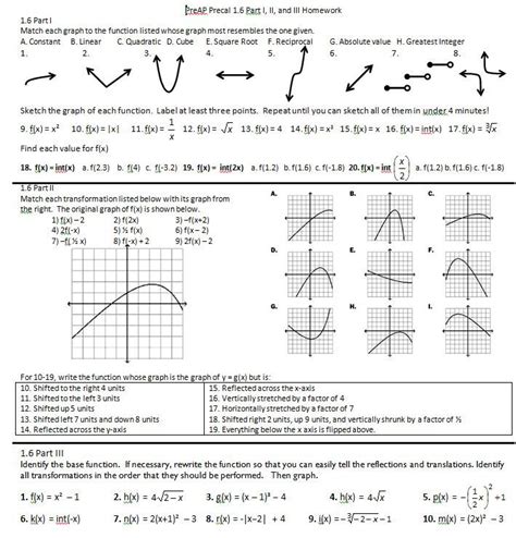 composition of functions worksheet precalculus