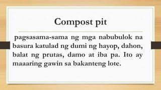 Compost Pit Ano Sa Tagalog