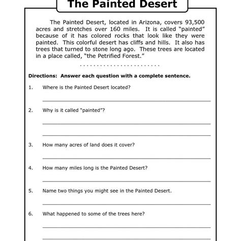comprehension exercises for class 7