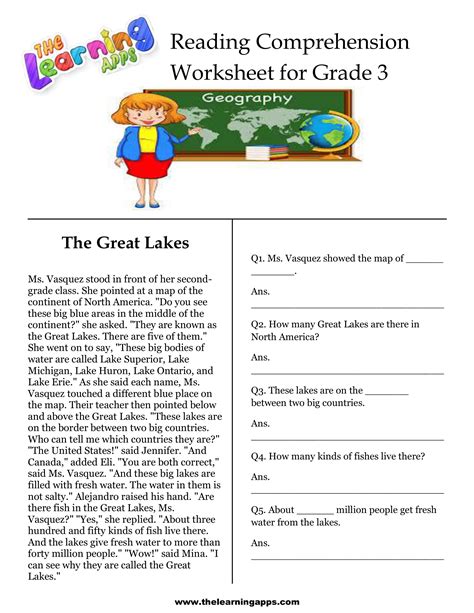 comprehensive reading for 3rd graders printable template