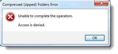 compressed folder error