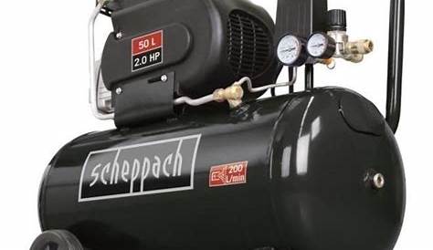 Compresseur Scheppach Black Edition 50l 10 Bar Lubrifié Hc60