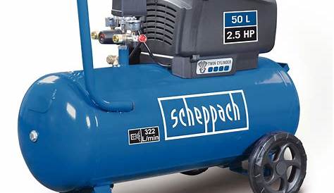 Scheppach Compresseur 2 Cylindres 1800w 50l 10bar 322 L